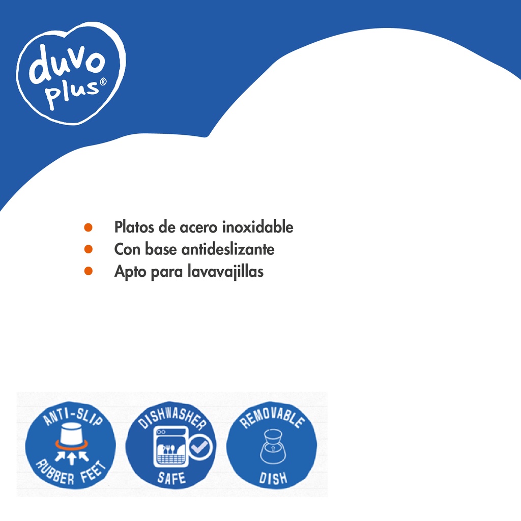 Duvo Soporte con comedero de acero S