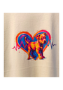 Rikku Guay Camiseta con Diseño Electro Corazón de Perro