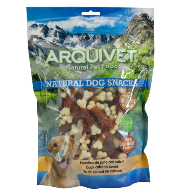 Arquivet Dog, snack huesitos de pato con calcio 100g