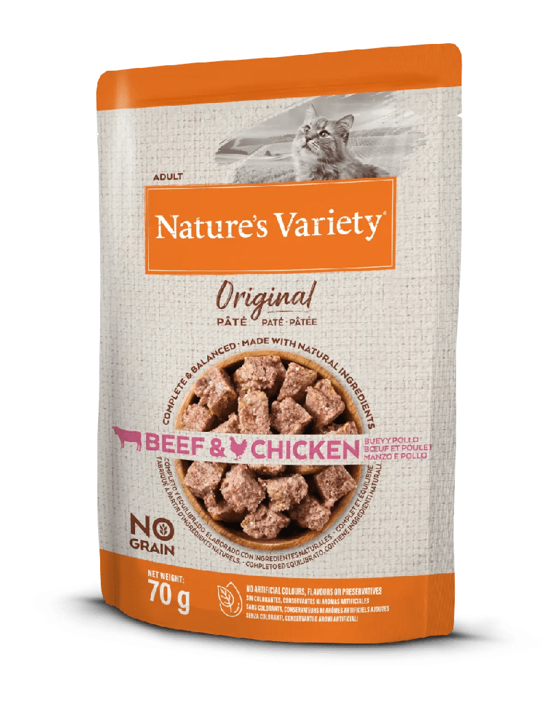 Nature´s Variety Cat Paté de Buey y Pollo 70g