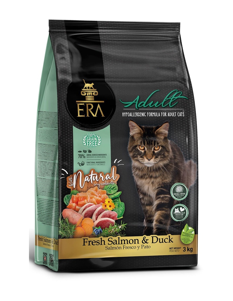 ERA Cat Adulto, Pienso grain-free de Salmón y Pato