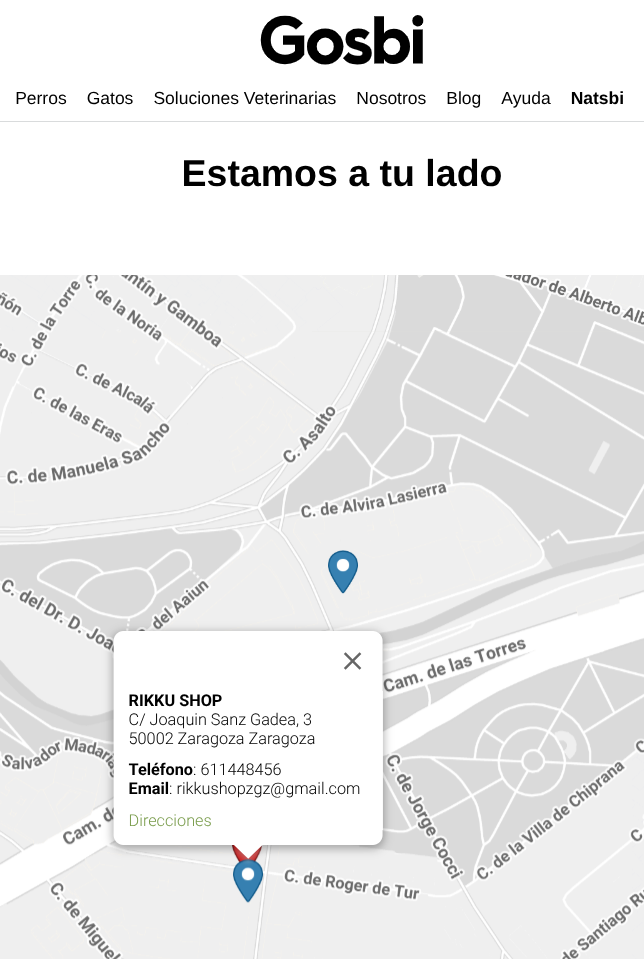 Punto de ventas Gosbi