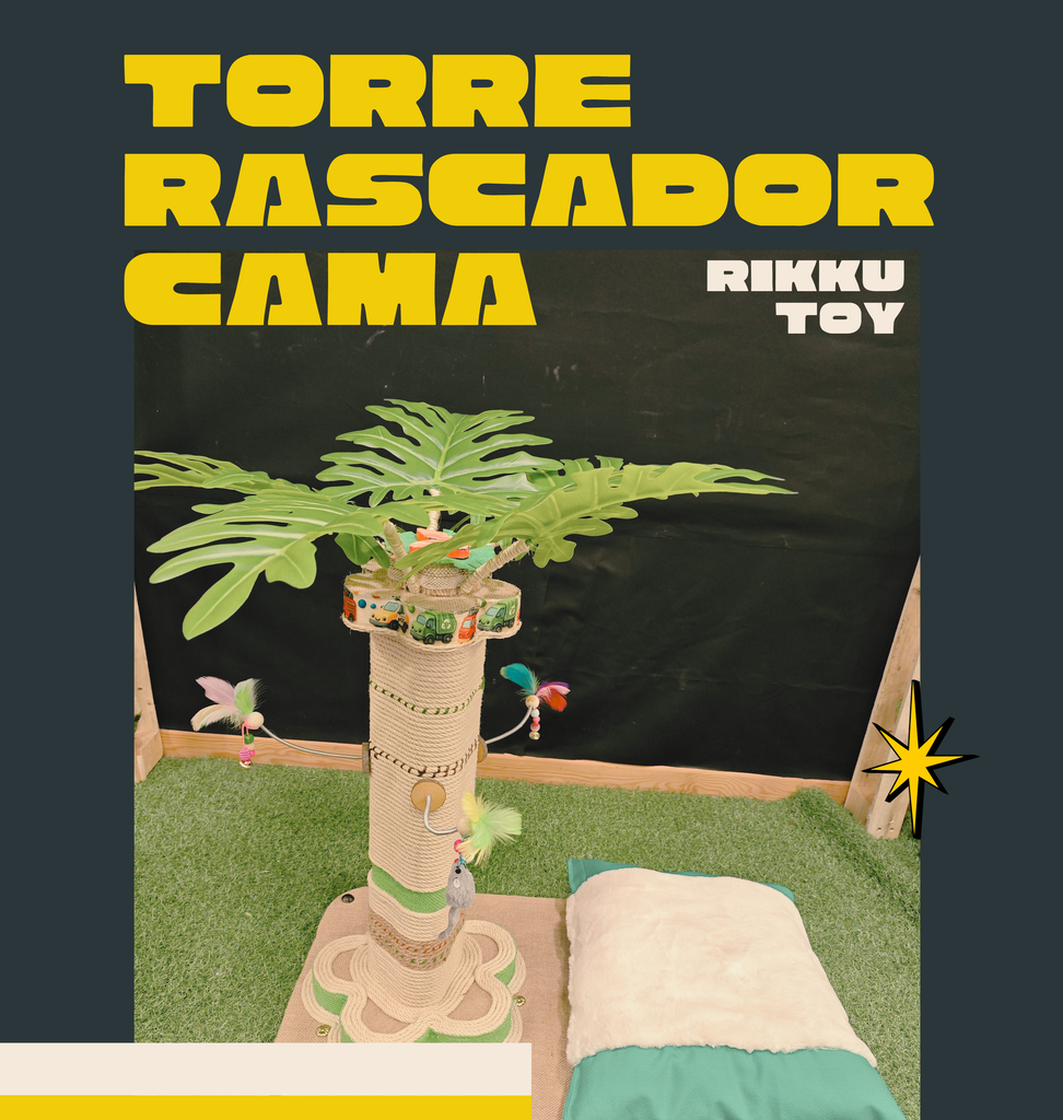Rikku Toys Cat Torre rascador con cojín