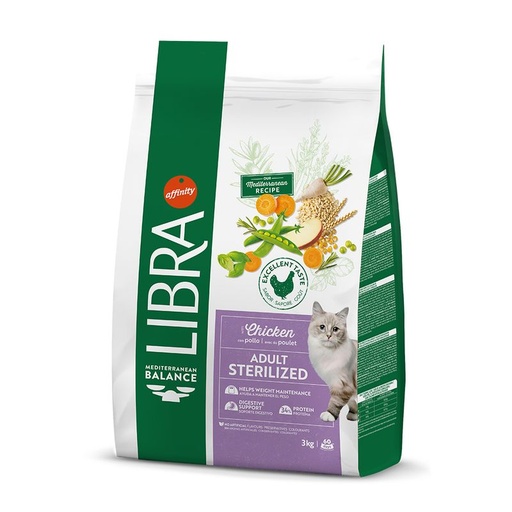Libra Cat adulto esterilizado de pollo