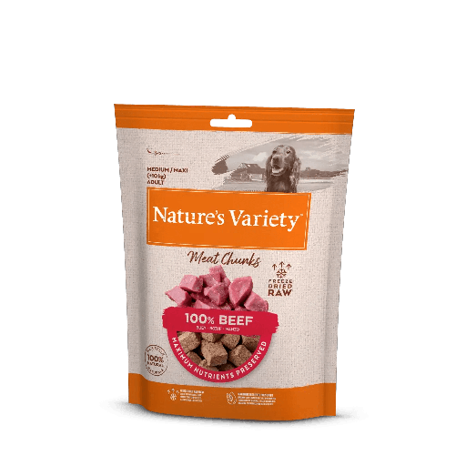Nature´s Variety Dog Meat Chuncks Med/Maxi de Beef 50g
