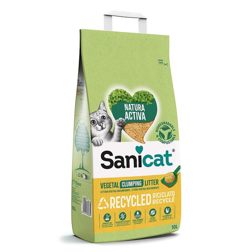 Sanicat Arena Natural Activa Reciclada aglomerante de origen vegetal 10L
